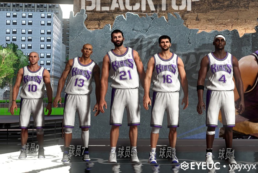 NBA 2K20 Sacramento Kings 5 Cyberfaces Pack by demon king