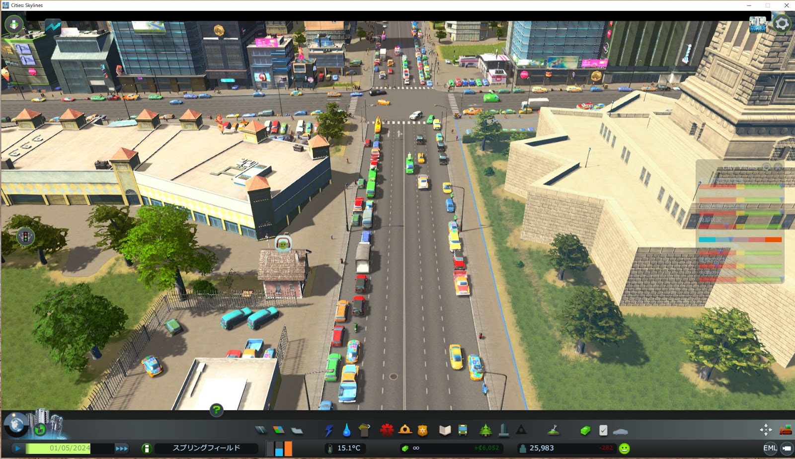 Cities Skylines Mod導入ガイド 1車線しか使われていない交通を改善する Traffic Manager President Edition その1