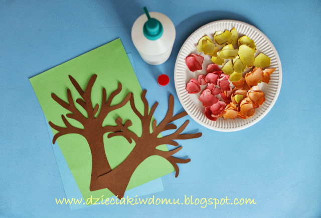 jesienne drzewa ze skorupek dla dzieci jesienne drzewa ze skorupek dla dzieci