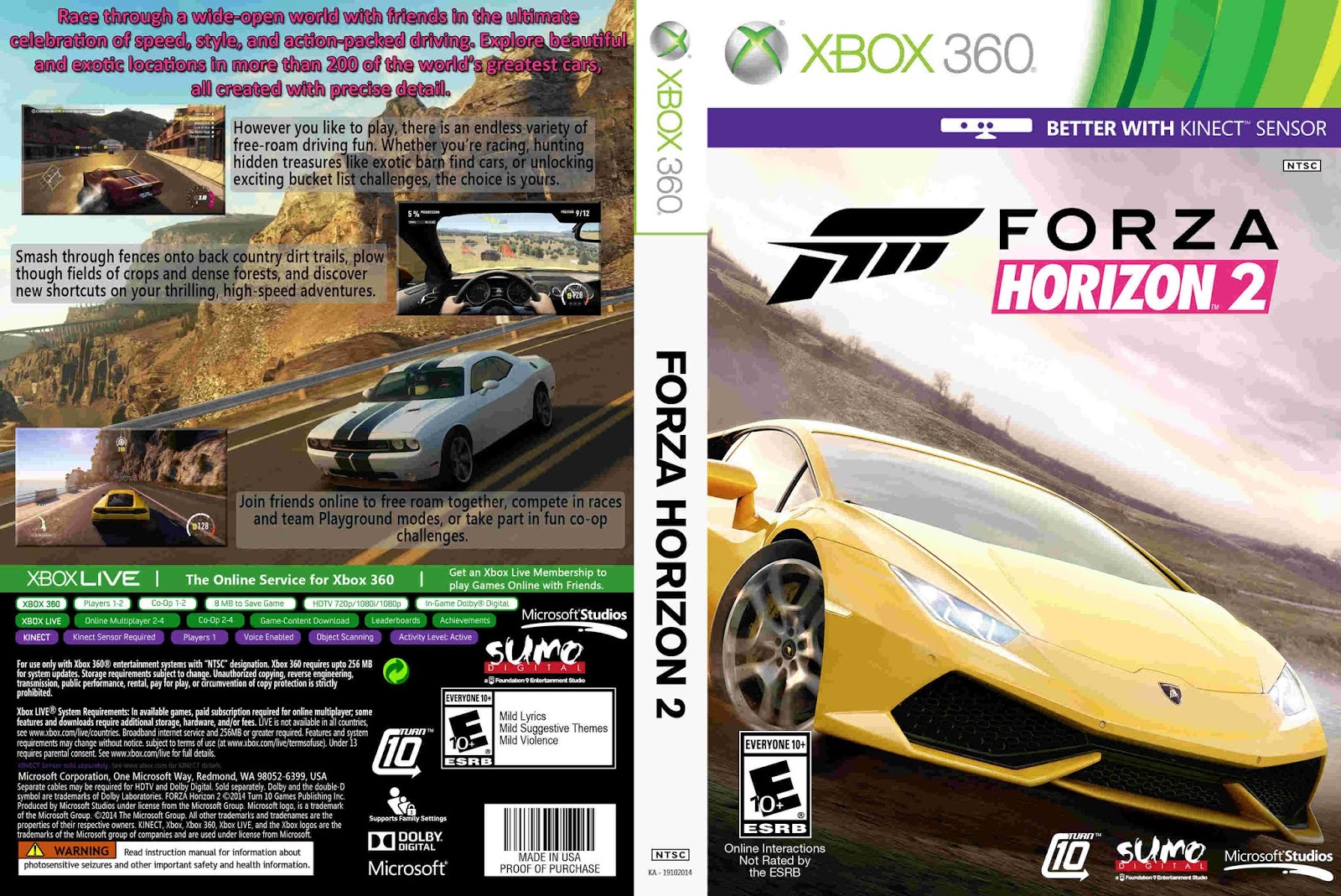 Tudo Capas 04 Forza Horizon 2 Capa Game XBox 360 Tudo Capas 04 Forza Horizon 2 Capa Game XBox 360