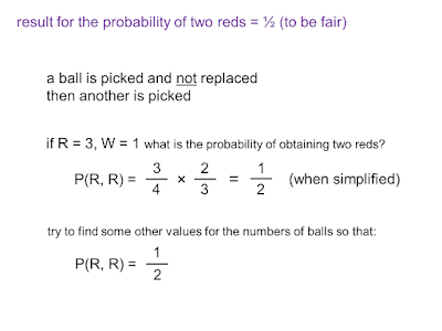 Fair Game Math Formula MEDIAN Don Steward mathematics teaching: two reds fair game