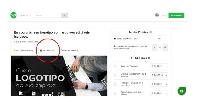 Exemplo de anuncio site vinte pila criação de design Exemplo de anuncio site vinte pila criação de design