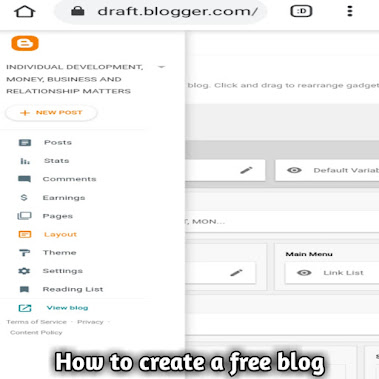 IMAGE SHOWING HOW TO CREATE A FREE BLOG ON BLOGGER: A SIMPLE BIGINNERS' GUIDE.