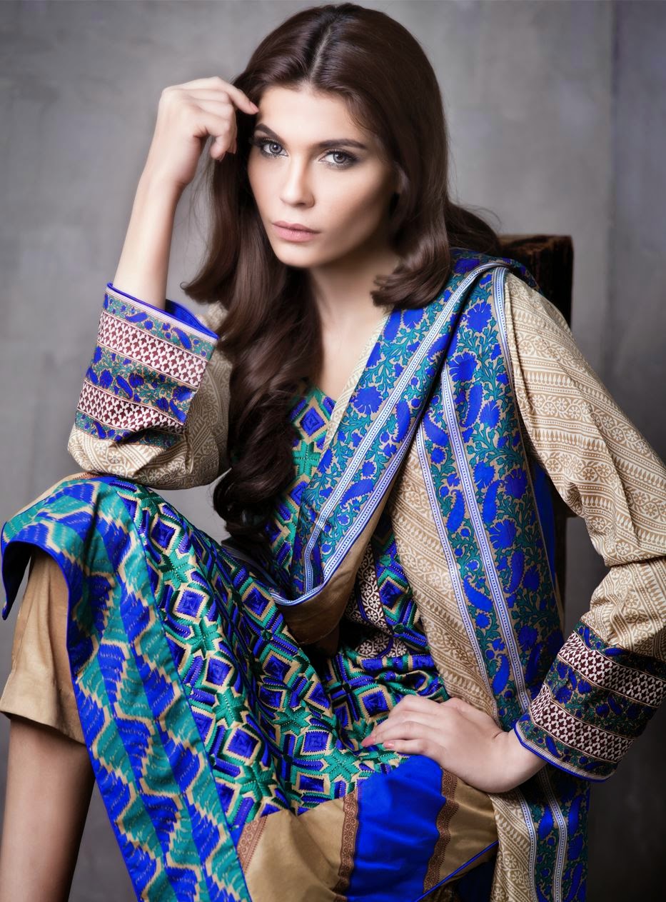 Sana Safinaz Lawn collection 2015 for Spring Summer Season Indian