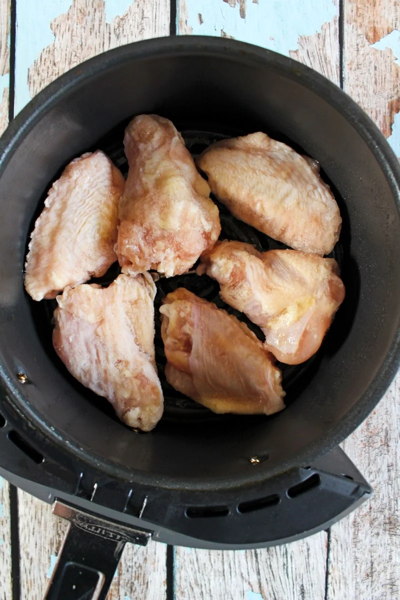 Air Fryer Naked Chicken Wings are super crispy plain wings made with no breading or sauces. They are the perfect wing for picky eaters! #airfryer #chickenwings