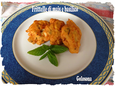 frittelle di mais e basilico