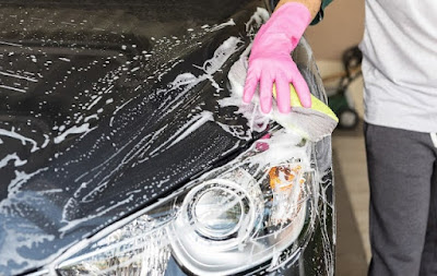 Wash car with cloth or sponge How to Go Green