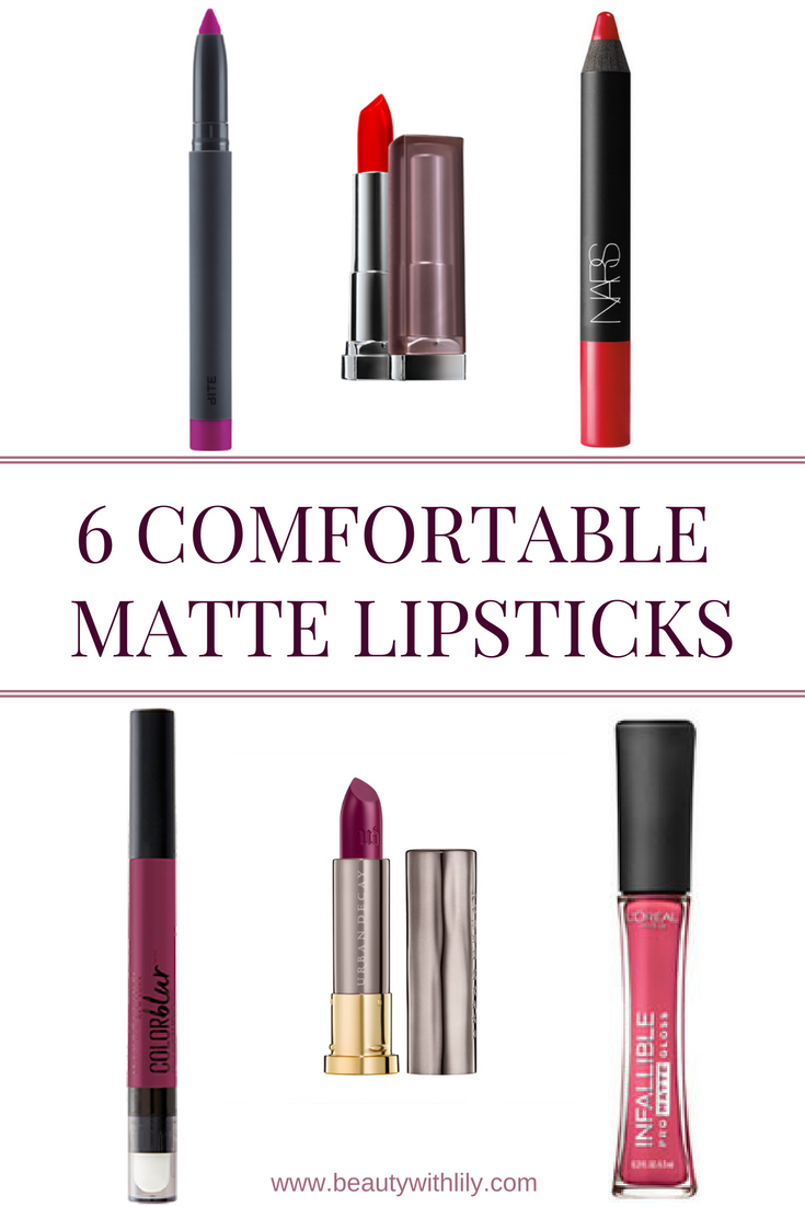 Comfortable Matte Lipsticks That WON'T Dry Your Lips | beautywithlily.com 