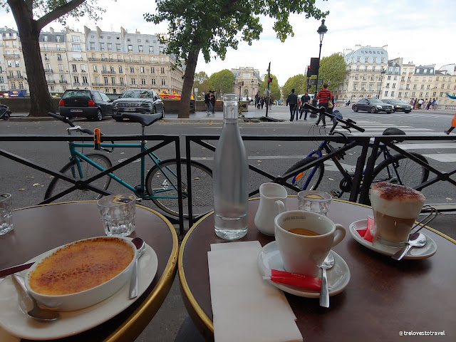 Paris Creme brulee and Cafe Creme