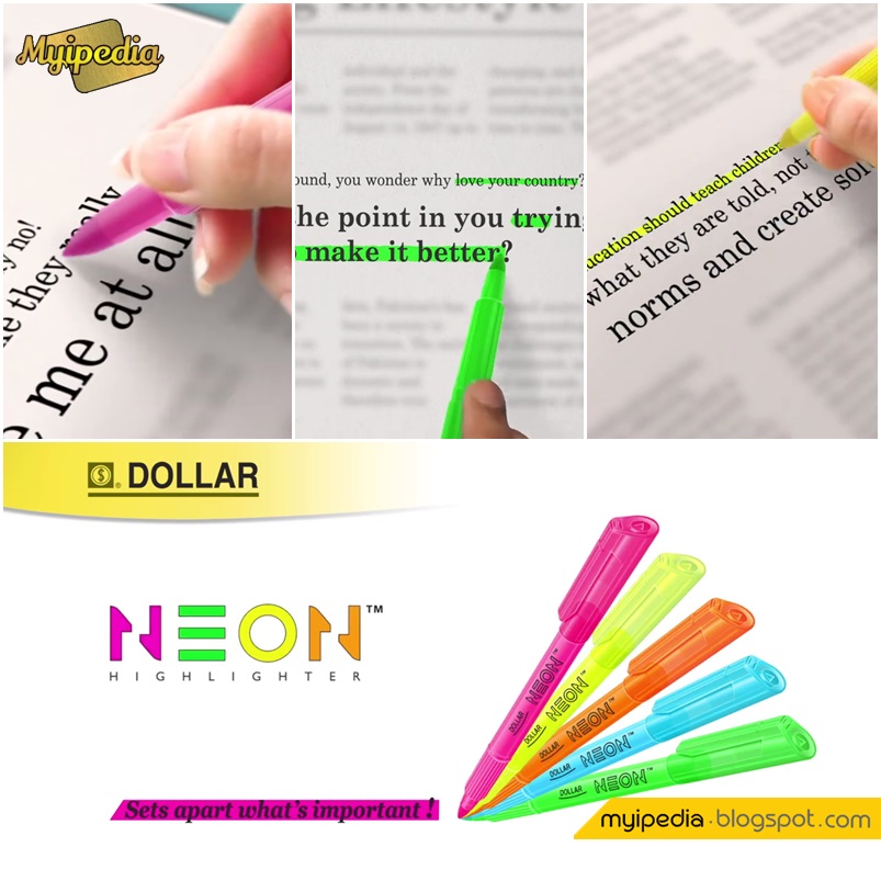 Dollar Neon Highlighter TVC 2016 Yellow, PPink & Green (Video