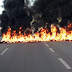 Estudantes ateiam fogo em pneus em protesto na BR-364