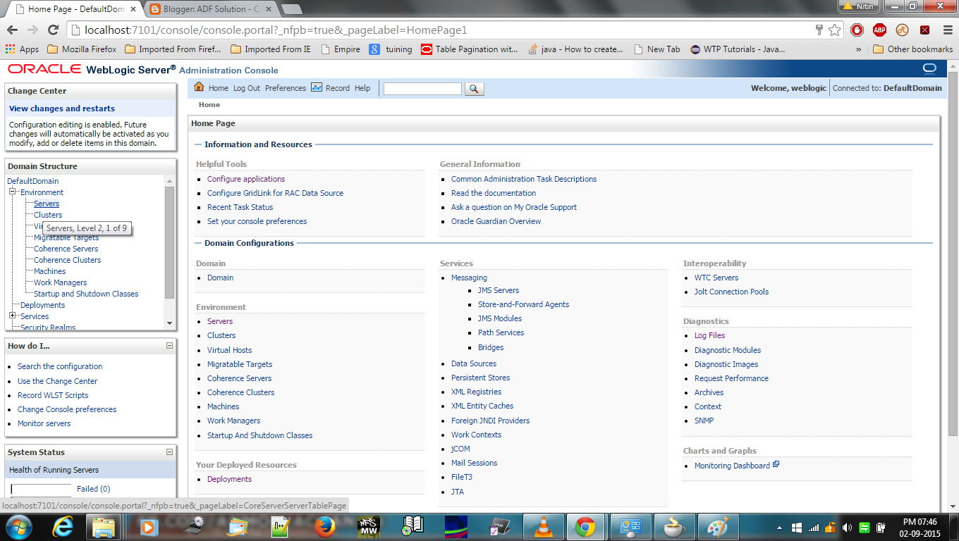 ADF Solution How to Change logic Server Log File and Location