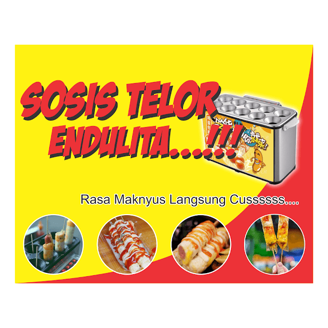 Banner Sosis Telur Vector CDR