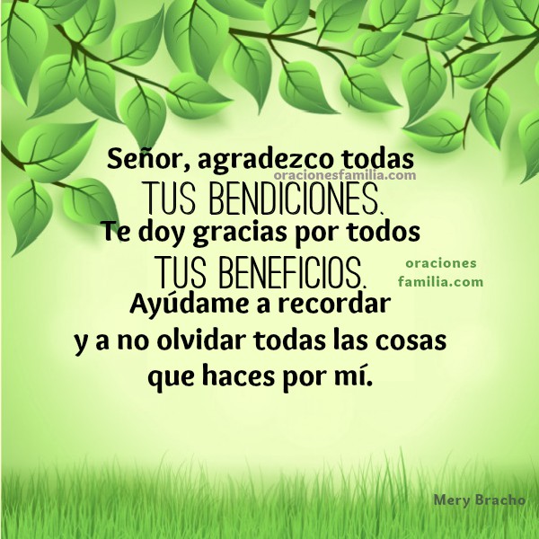Oración de Gracias a Dios por las Bendiciones. Salmo 103 Oraciones de