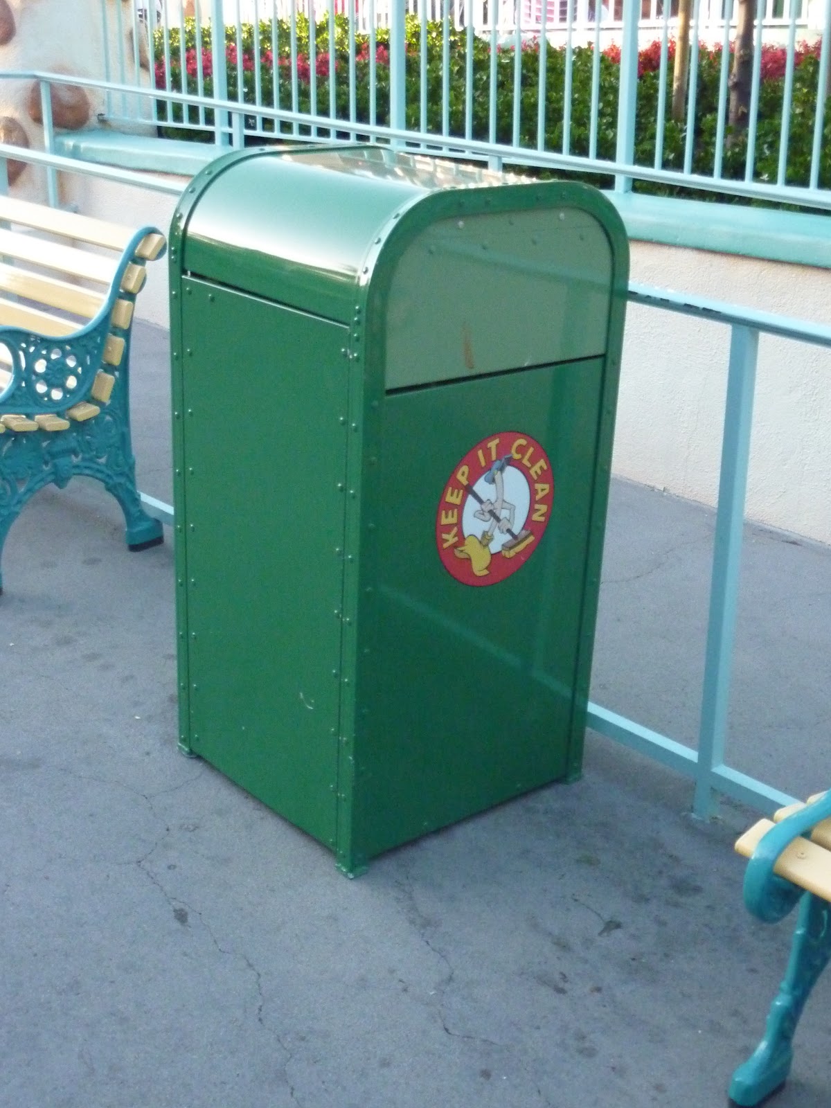 Disney fun with Sorcerer Tink Disneyland Trash Cans