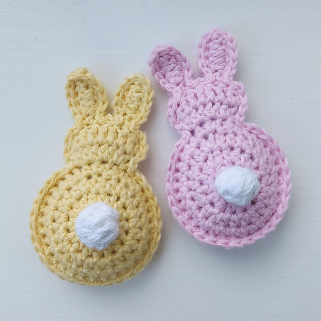 Crochet these cute and easy Easter bunnies