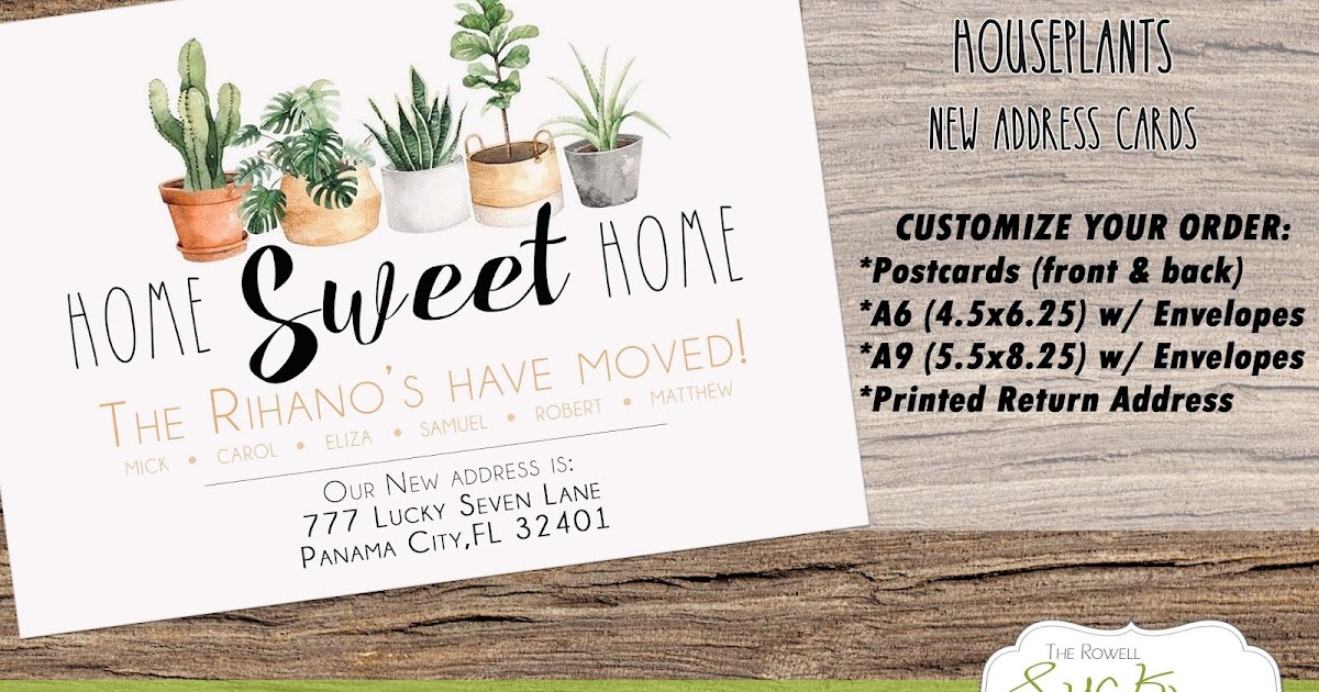 Lucky7s Studio Home Sweet Home New Home Address Cards