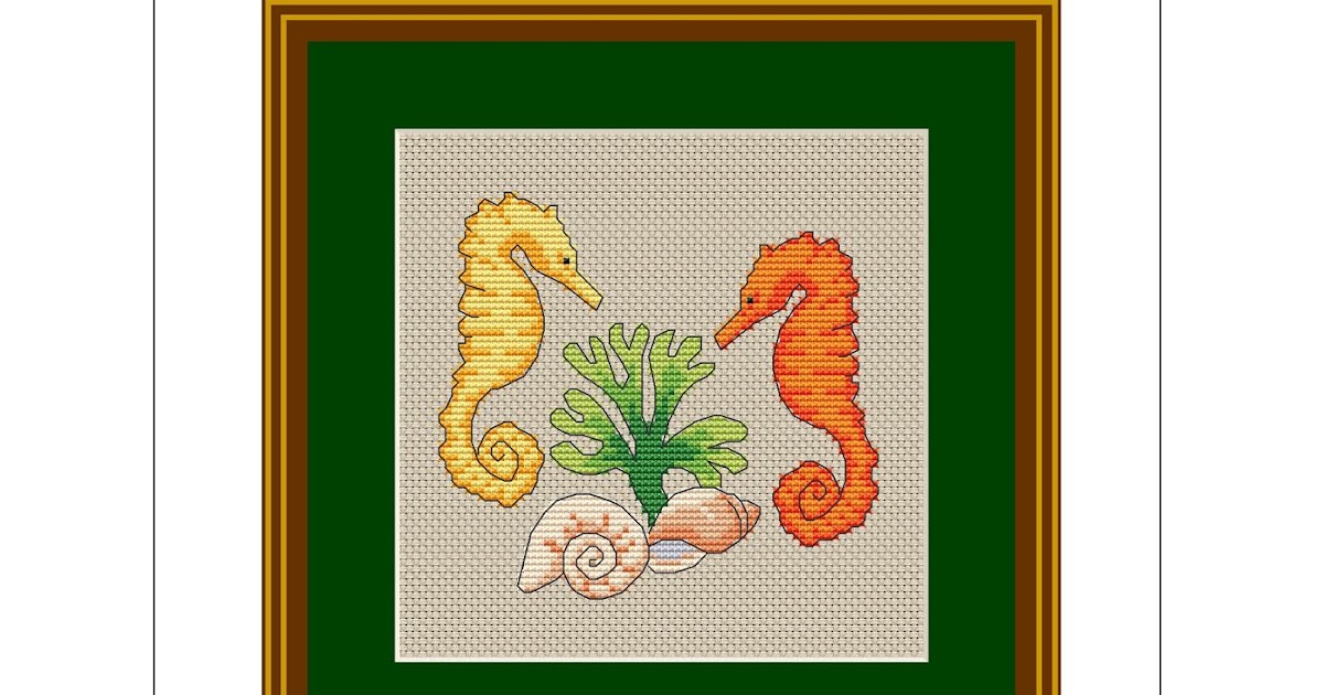 Seahorse abstract original Crazy Seahorse Animal modern cross stitch pdf pattern BOGO FREE pdf pattern instant download #336 Abstract
