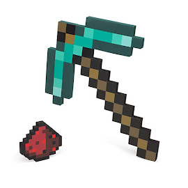 Minecraft Diamond Pickaxe & Redstone ThinkGeek Item