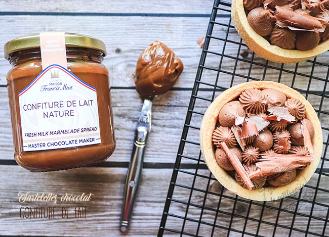 Tartelettes confiture de lait et chocolat : Il était une fois la pâtisserie