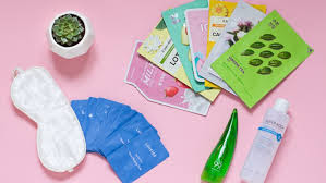 Sheet masks on display at Lotte Department Store in Busan, South Korea