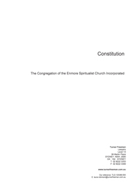 <p class="docs">Constitution of The Congregation of the Enmore Spiritualist Church Incorporated</p>
