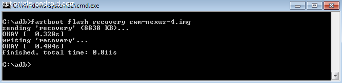 flasher recovery cwm sur nexus4 et nexus5