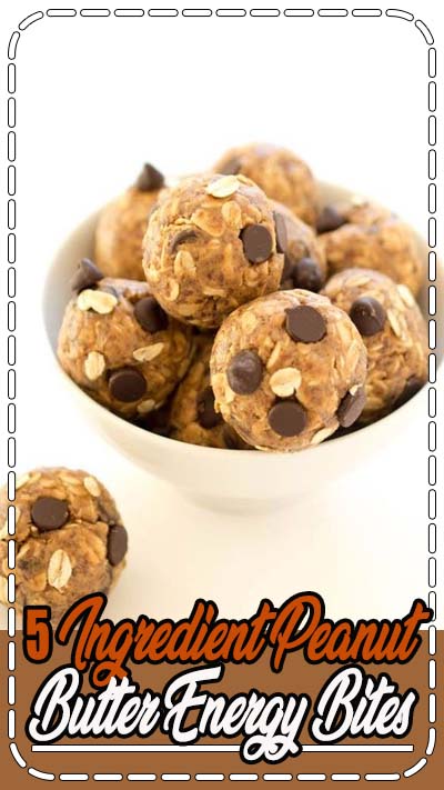 No Bake 5 Ingredient Peanut Butter Energy Bites. Loaded with old fashioned oats, peanut butter and flax seeds. A healthy protein packed breakfast or snack!