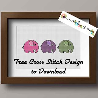 free elephant cross stitch pattern to download