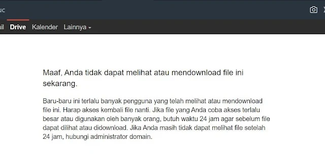 Mengatasi Limit Pada Google Drive Limit Pada Google Drive