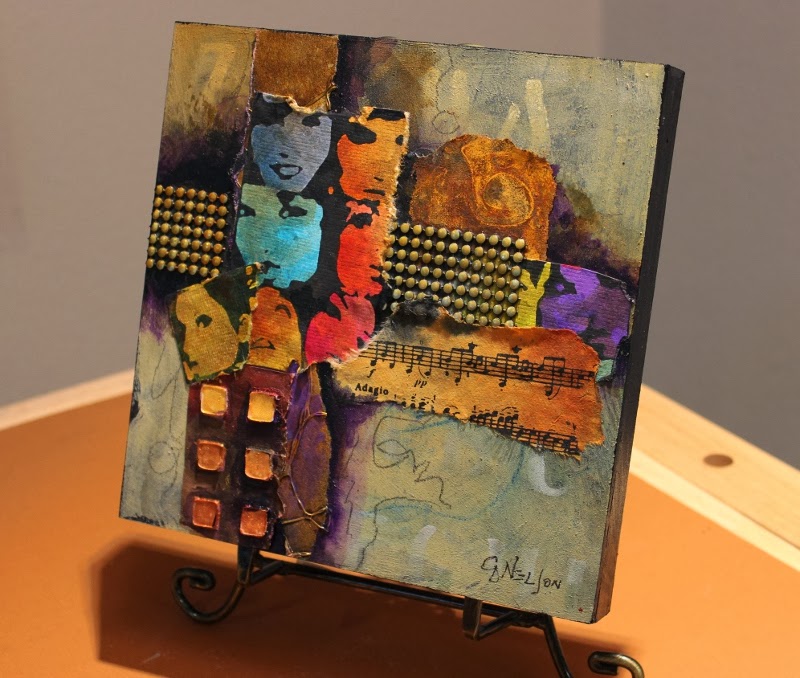 Mixed Media Artists International "USO Tour" mixed media abstract