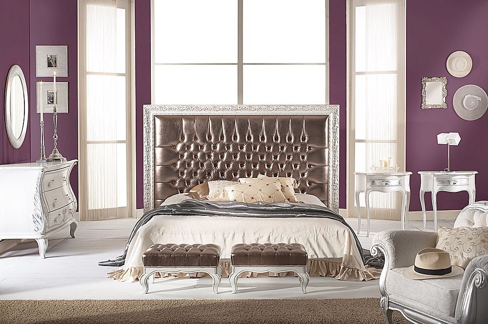 design for luxury purple bedroom