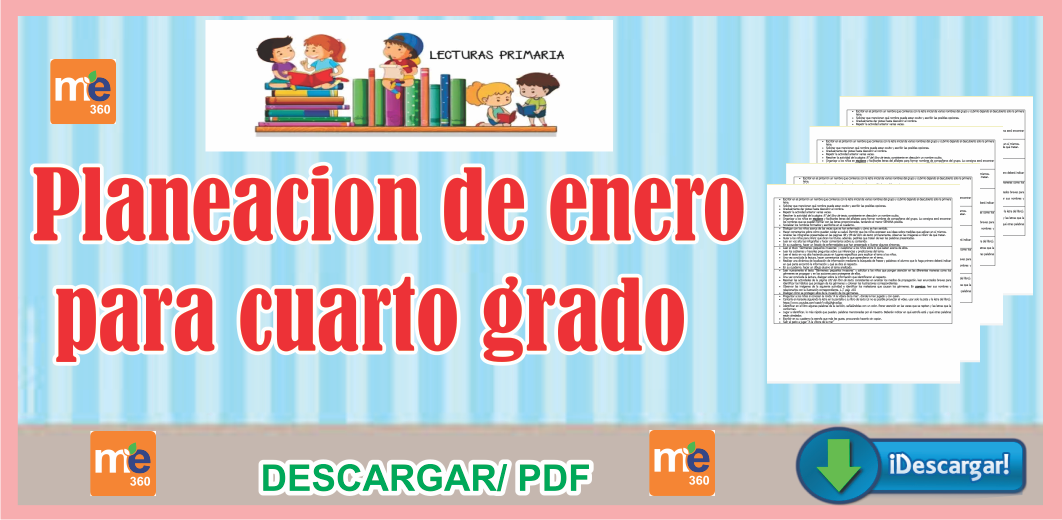 Planeación de enero para cuarto grado Planeación de enero para cuarto grado
