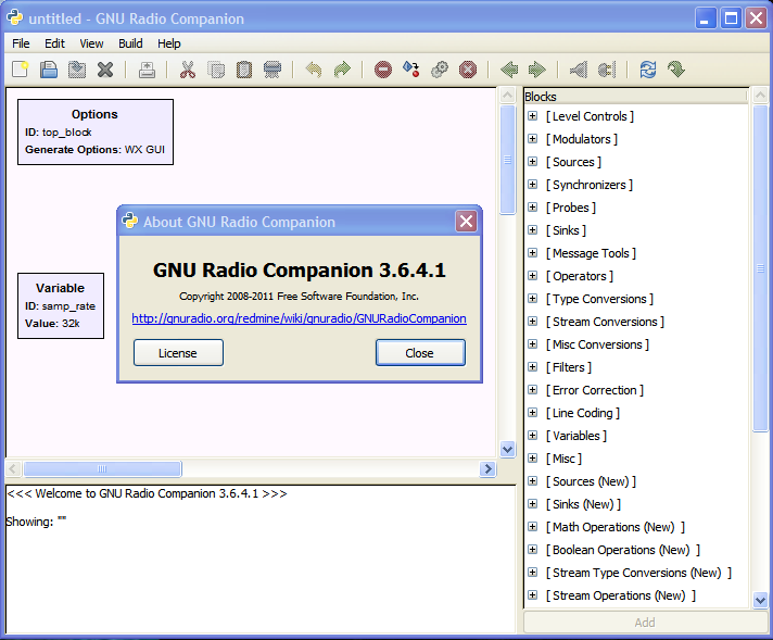 nohup: GNU radio pour Windows