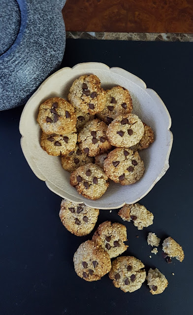 Cookies végan sans gluten aux flocons d'avoine-coco-sésame;Cookies végan aux flocons d'avoine-coco-sésame