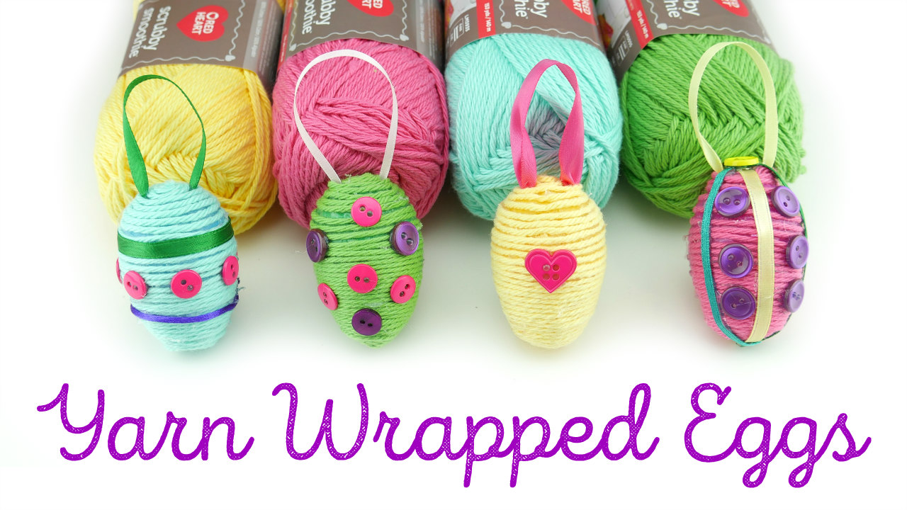 Fiber Flux Yarn Wrapped Eggs, Tutorial + Video