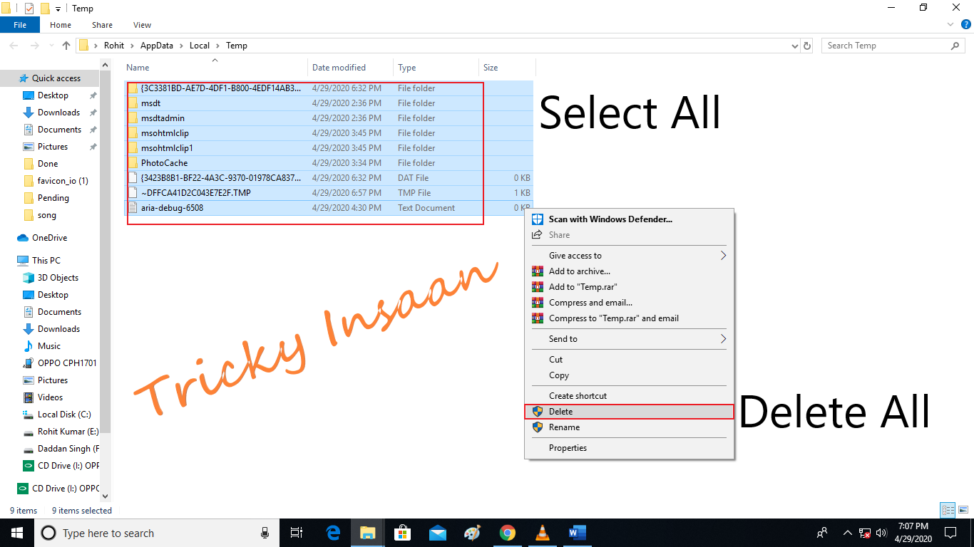 HOW TO REMOVE TEMPORARY FILES FROM YOUR COMPUTER Tricky Insaan