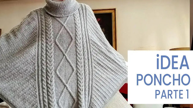 Mancha ir de compras lema 7 Tutoriales de ponchos para damas a dos agujas ❄️