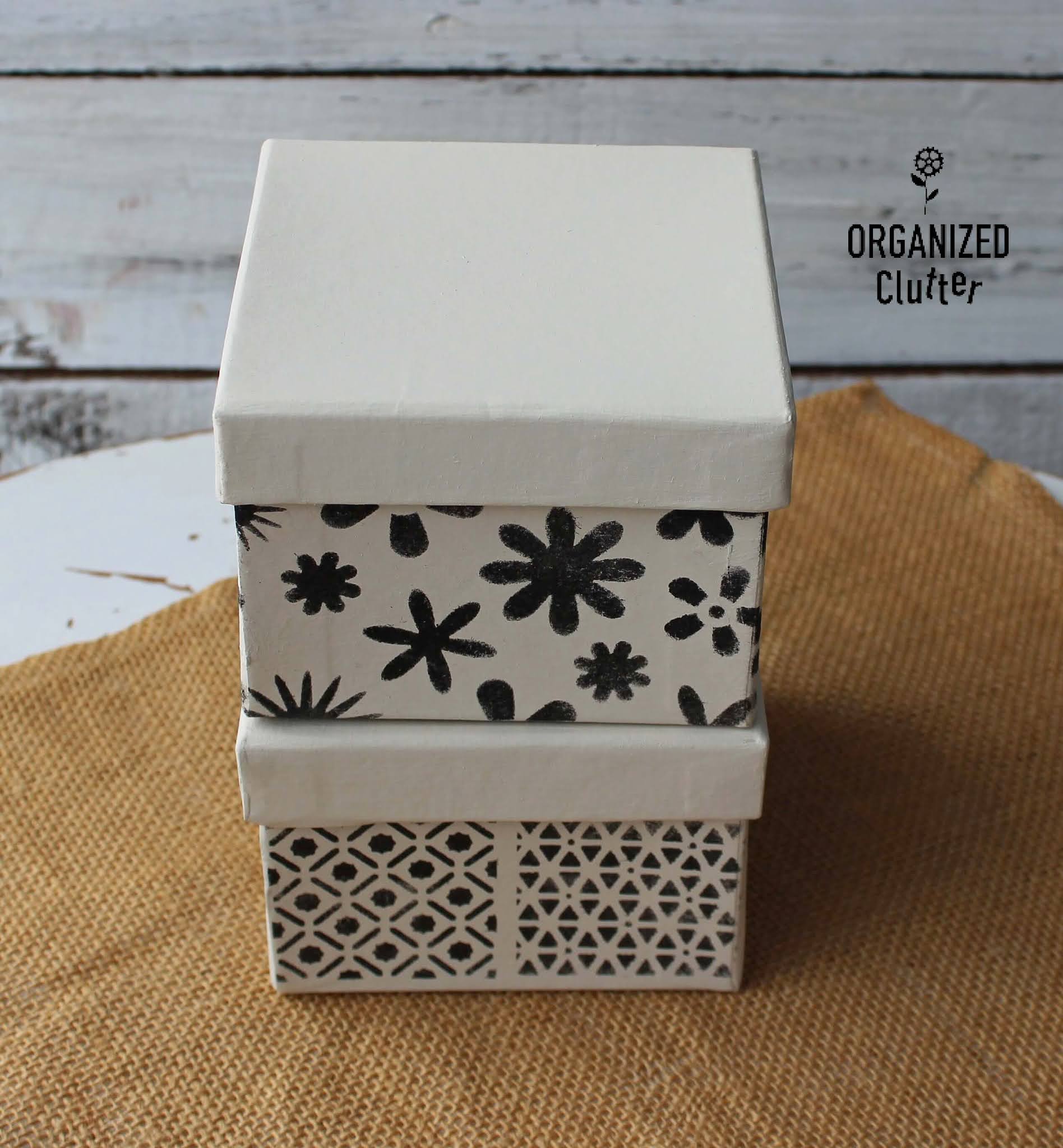 Dollar Tree Boxes Upcycled As Desk Top Storage Bins Organized Clutter