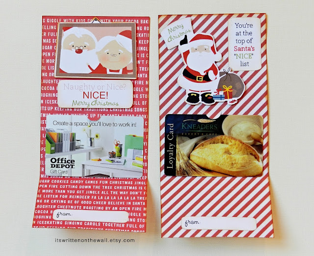 Gift holiday card cards christmas restaurant promotions gifts applebees ruby tuesday deals voucher around there want certificates coupons bonus advantage It's Written on the Wall: Santa's Christmas Gift Card Holder-Perfect for Teachers, Family and