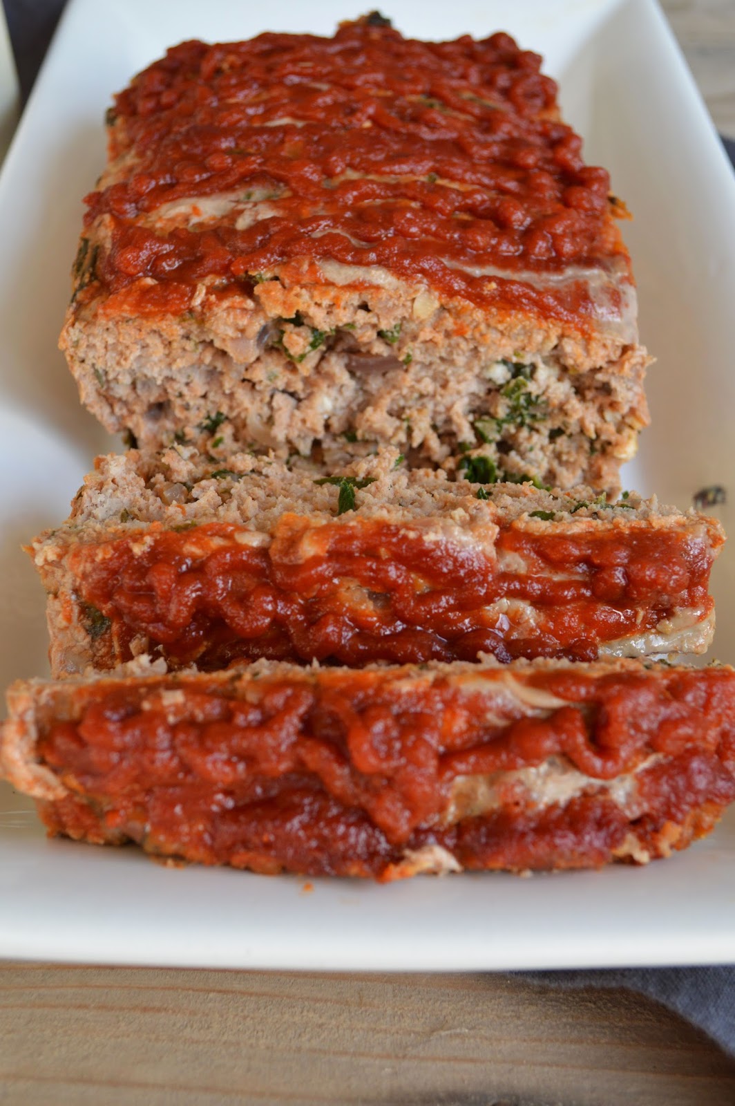Hot Dog It's a Food Blog Greek Spinach and Feta Turkey Meatloaf