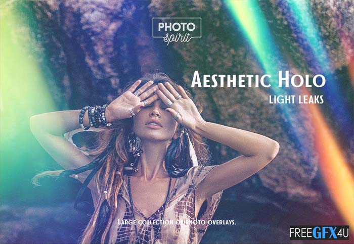 Aesthetic Holo Light Leaks Overlays