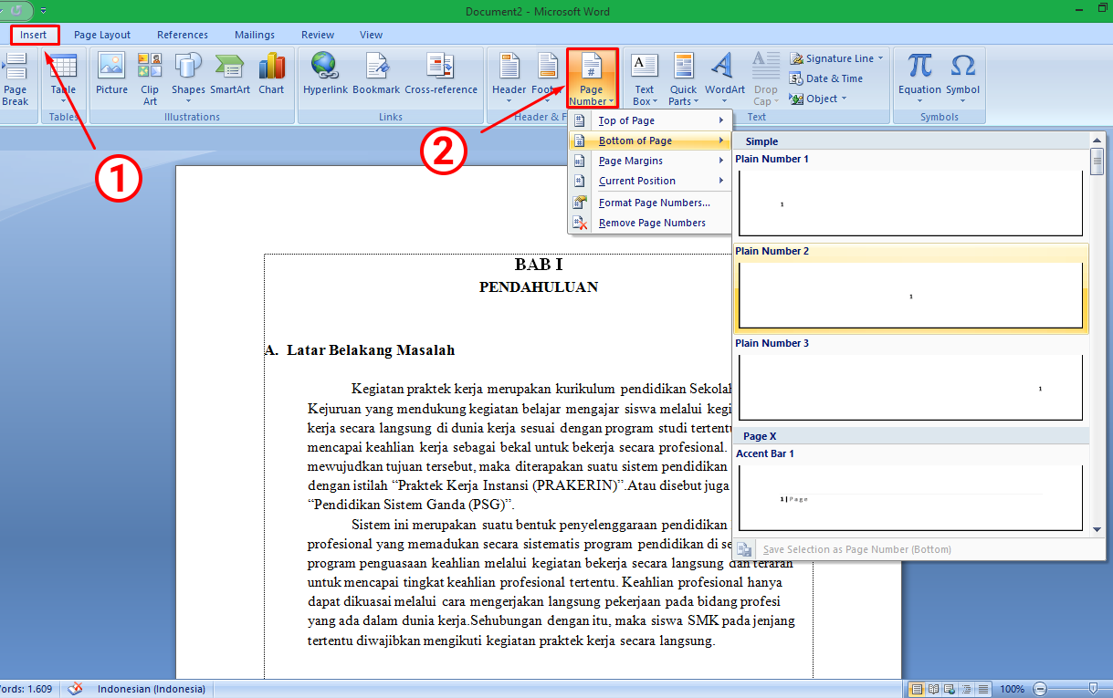 +26 Cara Membuat Nomor Halaman Di Word Tanpa Cover References » Blog