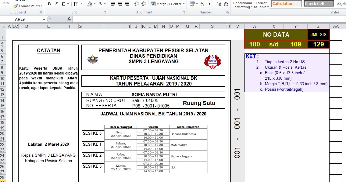 49+ Desain Kartu Peserta Ujian Background Blog Garuda Cyber