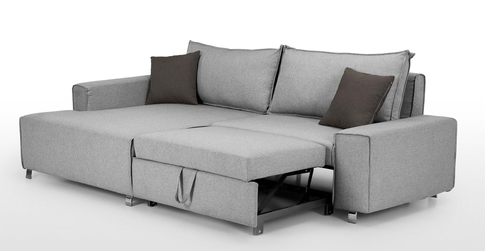 enzo corner sofa bed grey