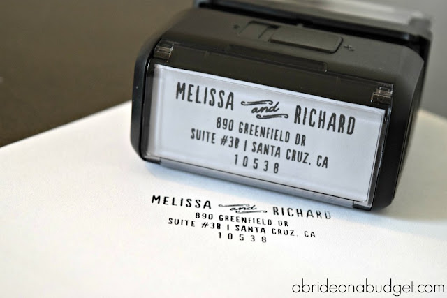 A custom return address stamp.