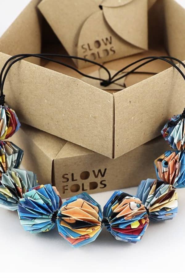 Ingenious Origami Jewelry Made from Upcycled Paper