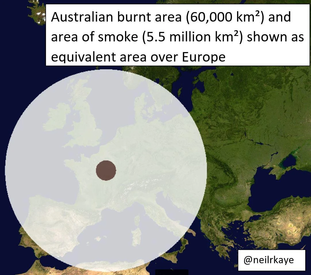 How Much Land Has Burned In Australia 