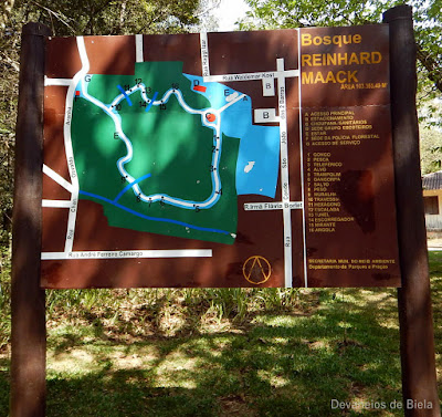 Curitiba: Bosque Reinhart Maak - mapa