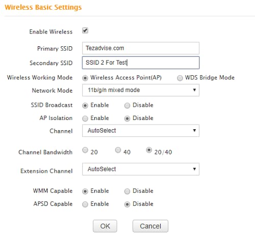 Wireless Basic Settings